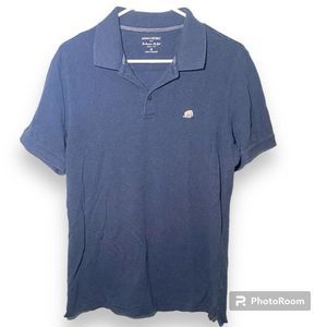 Banana Republic Pique Polo Shirt Organic Cotton Navy Blue Mens sz M